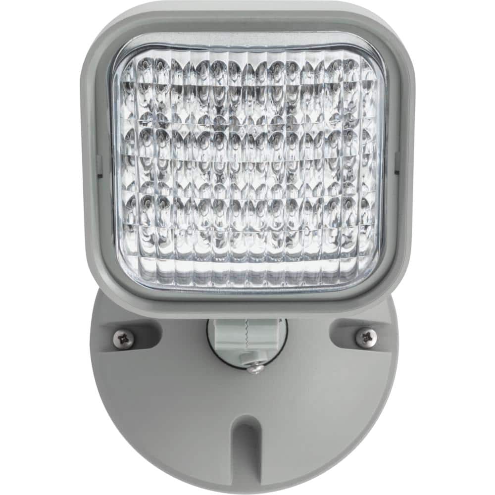 Gray Integrated LED Single Head Emergency Light