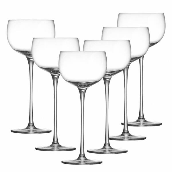 Crystal-Clear Classic Stemmed Coupe Cocktail Glass for Martini, Cosmopolitan, Manhattan, Champagne (Set of 6)