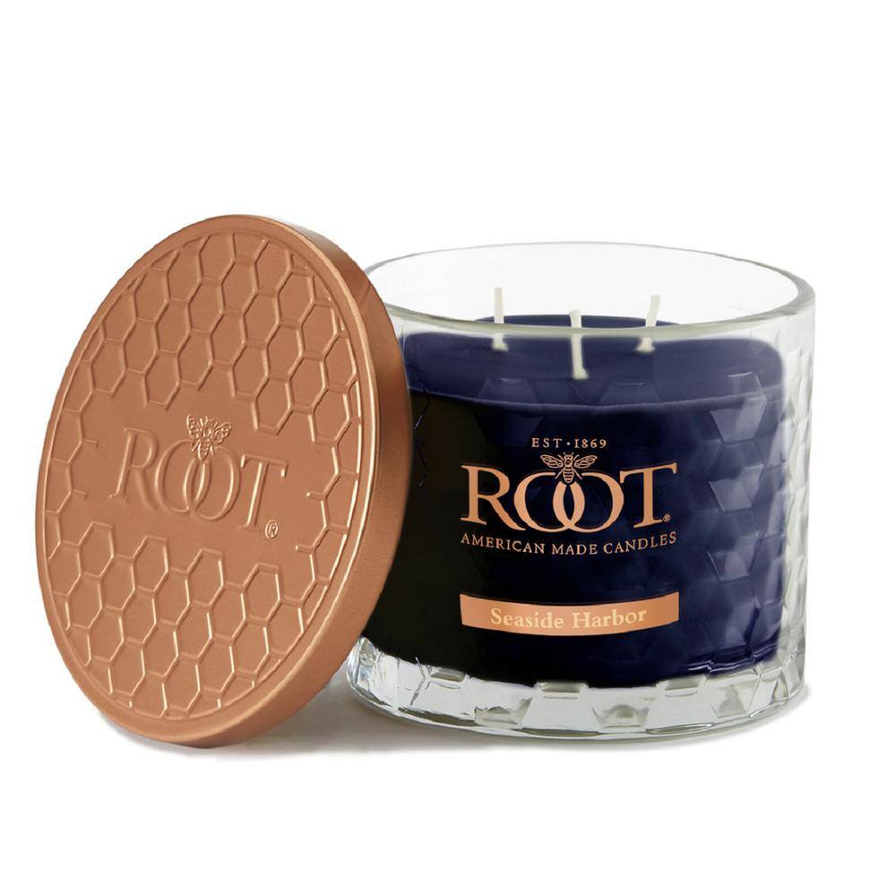 Seaside Harbor Blue Beeswax Soy Scented Jar Candle
