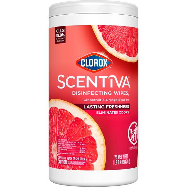 Clorox Scentiva 75-Count Tahitian Grapefruit Splash Bleach Free