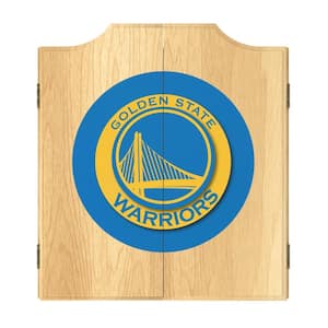 Golden State Warriors Logo 20.5 in. Dart Board with Cabinet, Darts and ...