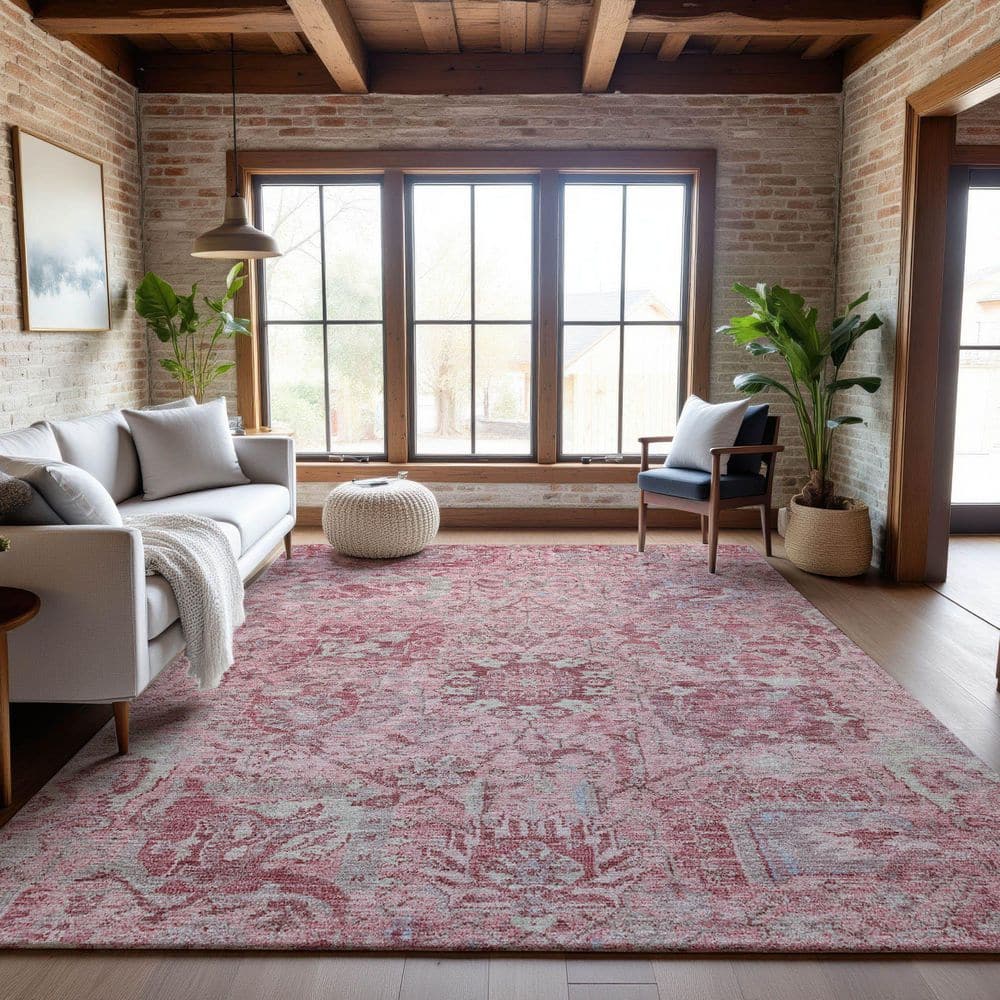 Addison Rugs Mayfield Premium Machine Washable Abstract AMF1102 Pink 3 ...