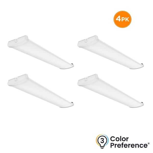 3.8 ft. x 10 in. White Commercial LED Wrap Light 7500 Lumen Boost120-277V 57W 3500K 4000K 5000K