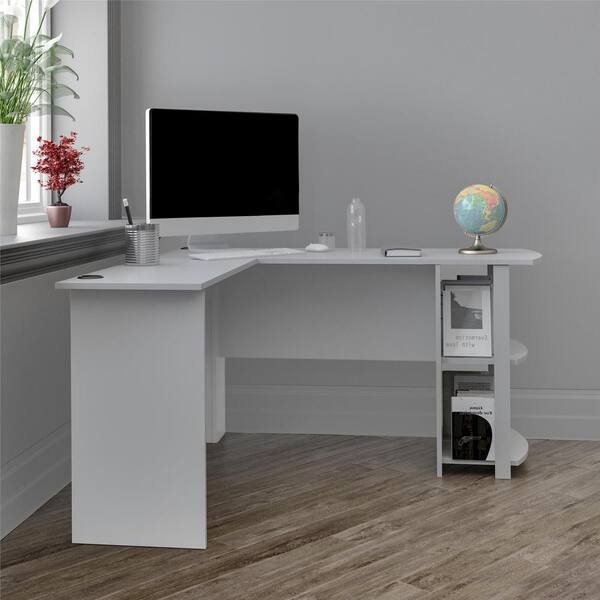 Prepac 56-in Gray Computer Desk, Laminate Finish, Transitional