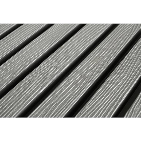 Ejoy 9.8 in. x 107 in. x 1 in. 4 Grid Composite Cladding Siding