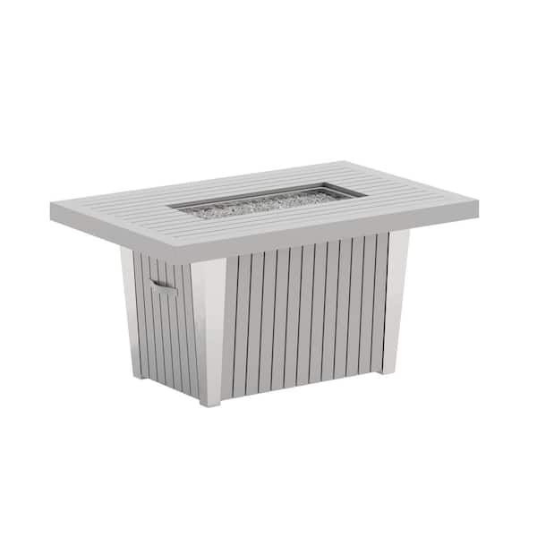 Rectangle Aluminum Propane Outdoor Fire Pit Table