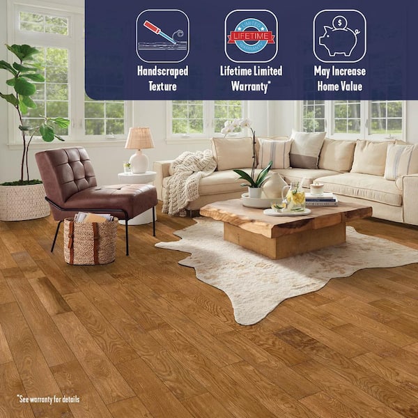 American Vintage Prairie Oak 3/4 in. T x 5 in. W Scraped Solid Hardwood Flooring (23.5 sq.ft./ctn)