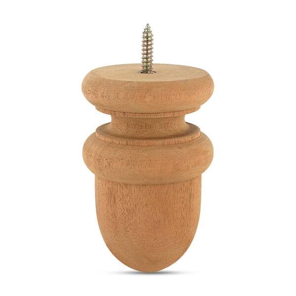 Protectyte 3.5 in. x 3.5 in. 4x4 Mahogany Kiln-Dried Acorn Post Cap Finial