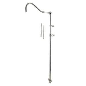 Vintage 60 in. Add-On Shower with 17 in. Shower Arm in Polished Nickel
