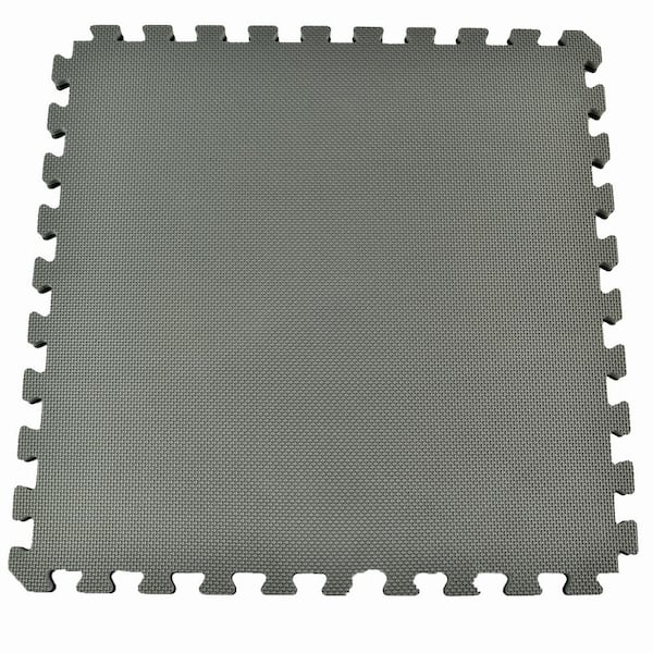 4-ft x 4-ft Interlocking Grey Utility Mat in the Mats department