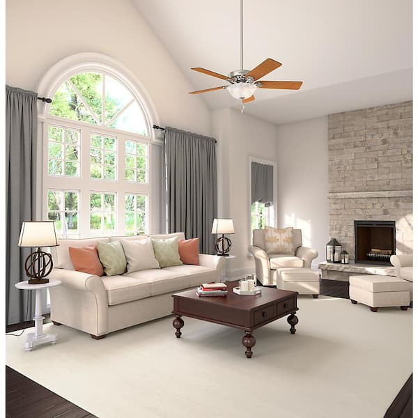 Details about   Hunter Fan 52 in Casual Brushed Nickel Indoor Ceiling Fan w Pull Chain 5 Blades 