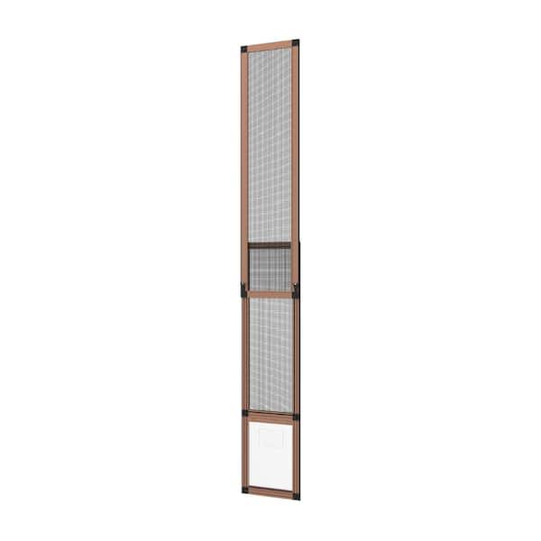 Hakuna Pets 7.09 in. x 9.25 in. Medium Bronze Patio Pet Door Insert, Adjustable up to 7 ft., Suitable for Sliding Doors