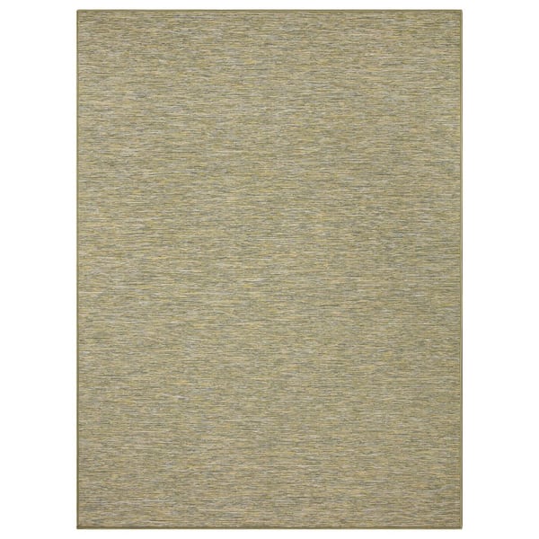 Ottomanson Cannes Collection Tonal Design 5x7 Reversible Non Shedding Indoor/Outdoor Area Rug, 5 ft. 3 in. x 6 ft. 11 in., Green