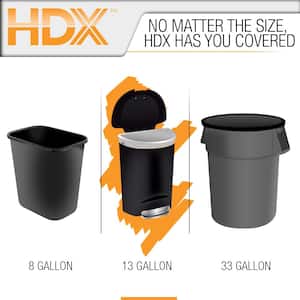 HDX 13 Gal. FLEX White Fresh Scent Drawstring Trash Bags (50-Count)