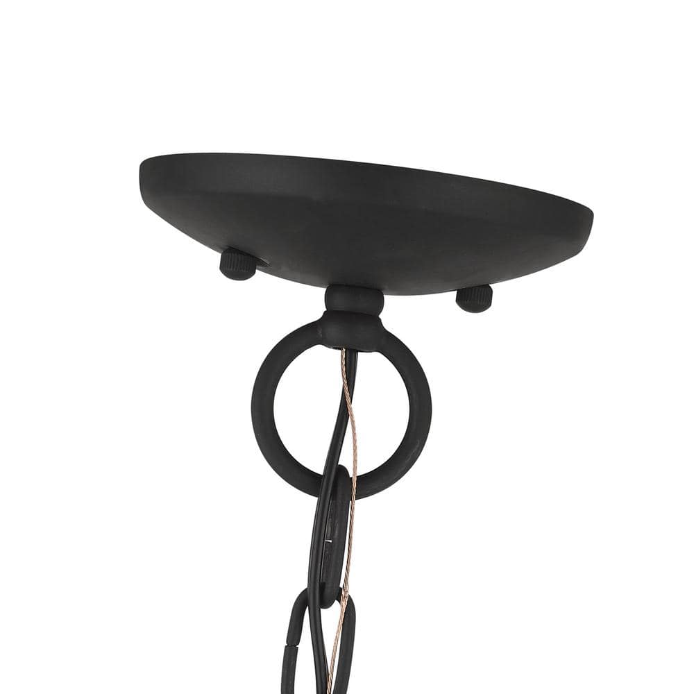 Black Steel Mini Crystal Candle Chandelier Light