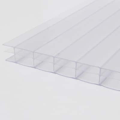 Coroplast 48 in. x 96 in. x 0.157 in. (4mm) Clear Corrugated Twinwall  Plastic Sheet (10-Pack) COR4896-CLR - The Home Depot