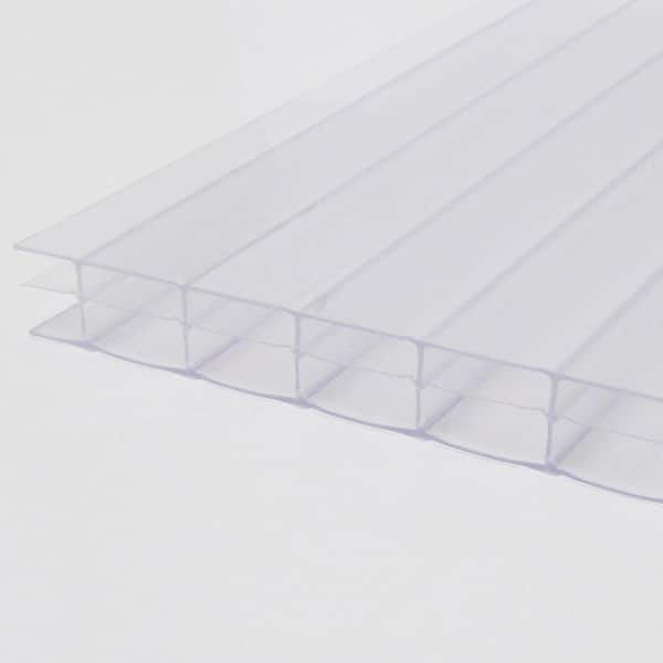 Thermoclear 48 in. x 96 in. x 1/4 in. (6mm) Clear Multiwall Polycarbonate  Sheet