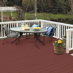 8 oz. #SC-112 Barn Red Solid Color Waterproofing Exterior Wood Stain and Sealer Sample
