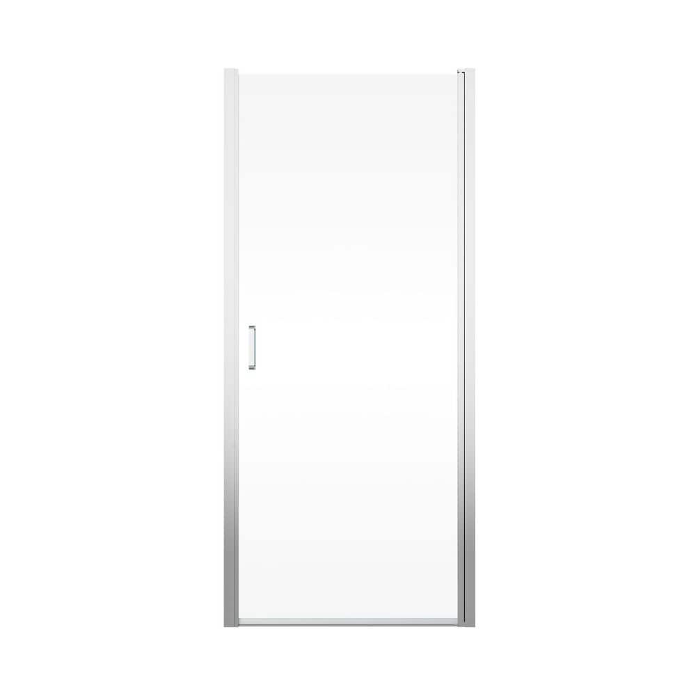 36 in. W x 72 in. H Pivot Semi-Frameless Shower Door in Chrome with 6mm Clear Glass price history on PriceWatchPro