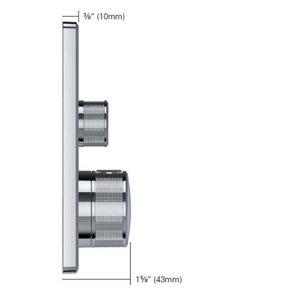 Brushed Nickel Wall-Mounted Thermostatic Shower Valve Trim
