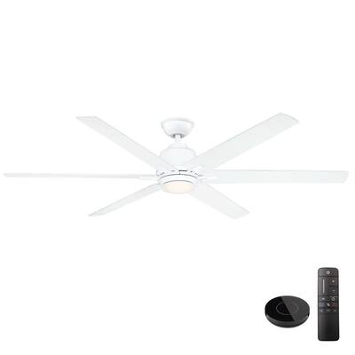 Kensgrove 64 in. LED White Ceiling Fan works with Google Assistant and Alexa