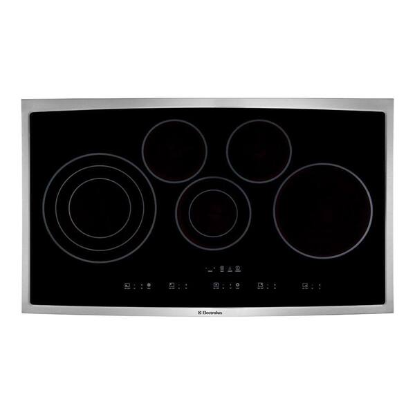 Electrolux 36 in. Smooth Surface Electric Cooktop in Stainless Steel with 5 Elements including Flex-2-Fit Element