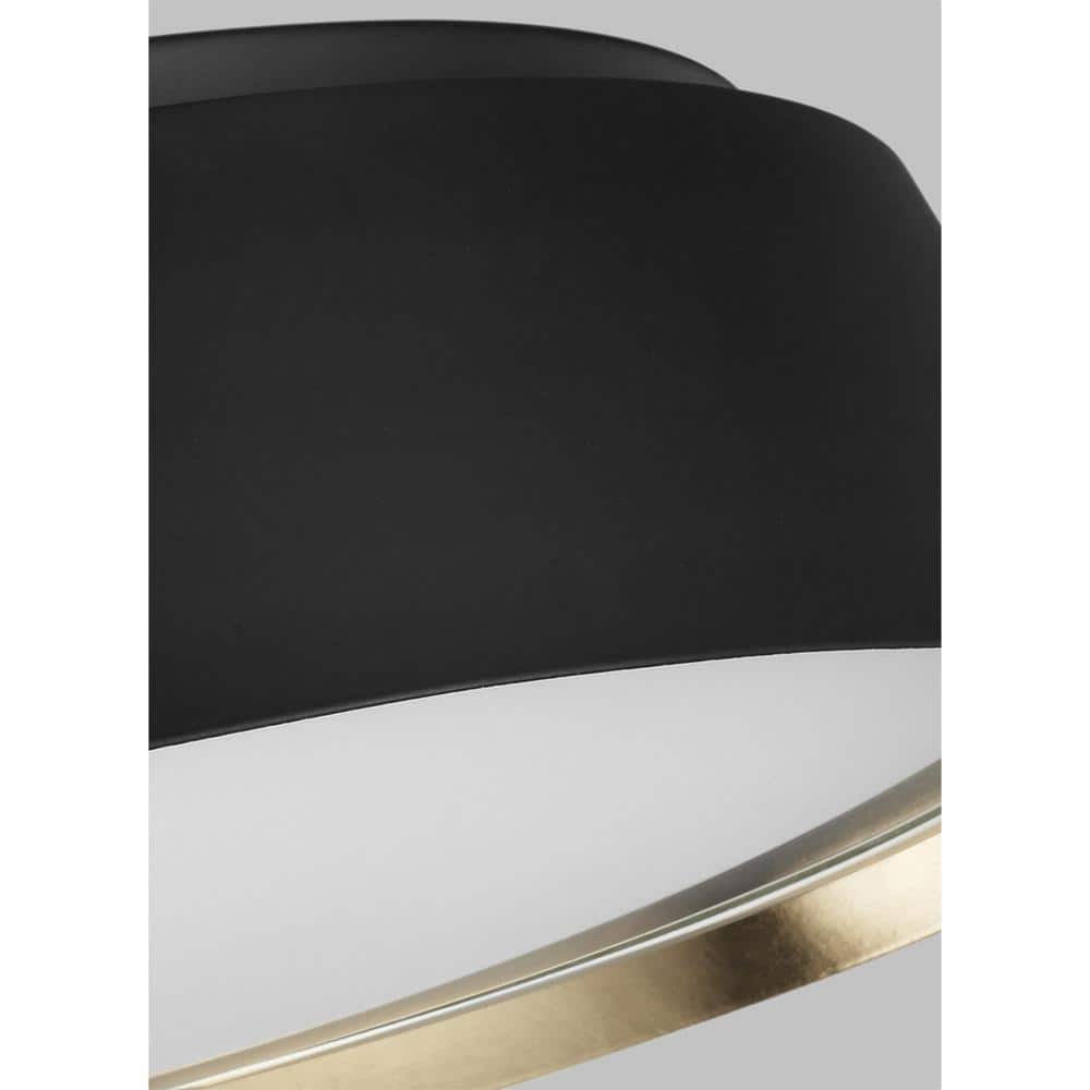 Midnight Black Glass 4-Light Flush Mount