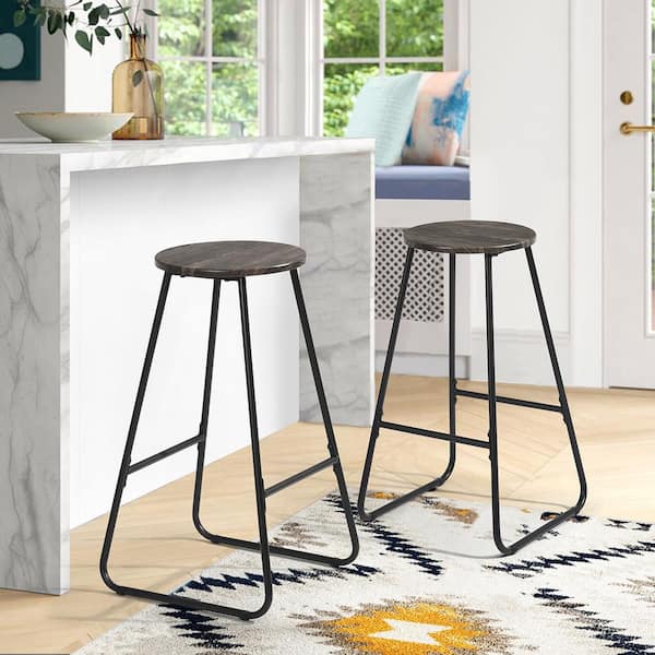 Bar & Counter Black Barstool (Set of 2)