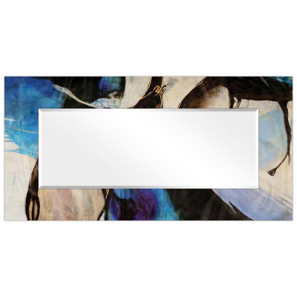 Large Frameless Multicolor Tempered Glass Bathroom Vanity Mirror