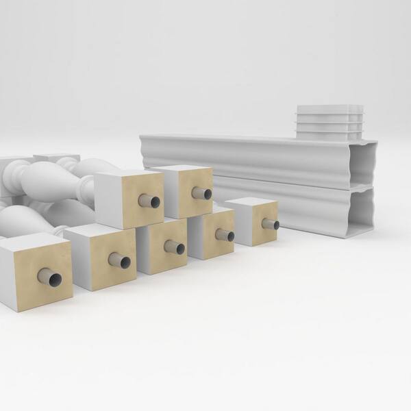 Ekena Millwork Fiberthane Traditional Balustrade 36 in. L x 41 in. H Fiberglass Railing Kit