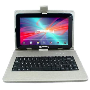 10.1 in. 2GB RAM 32GB Android 12 Quad Core Tablet with Silver Keyboard