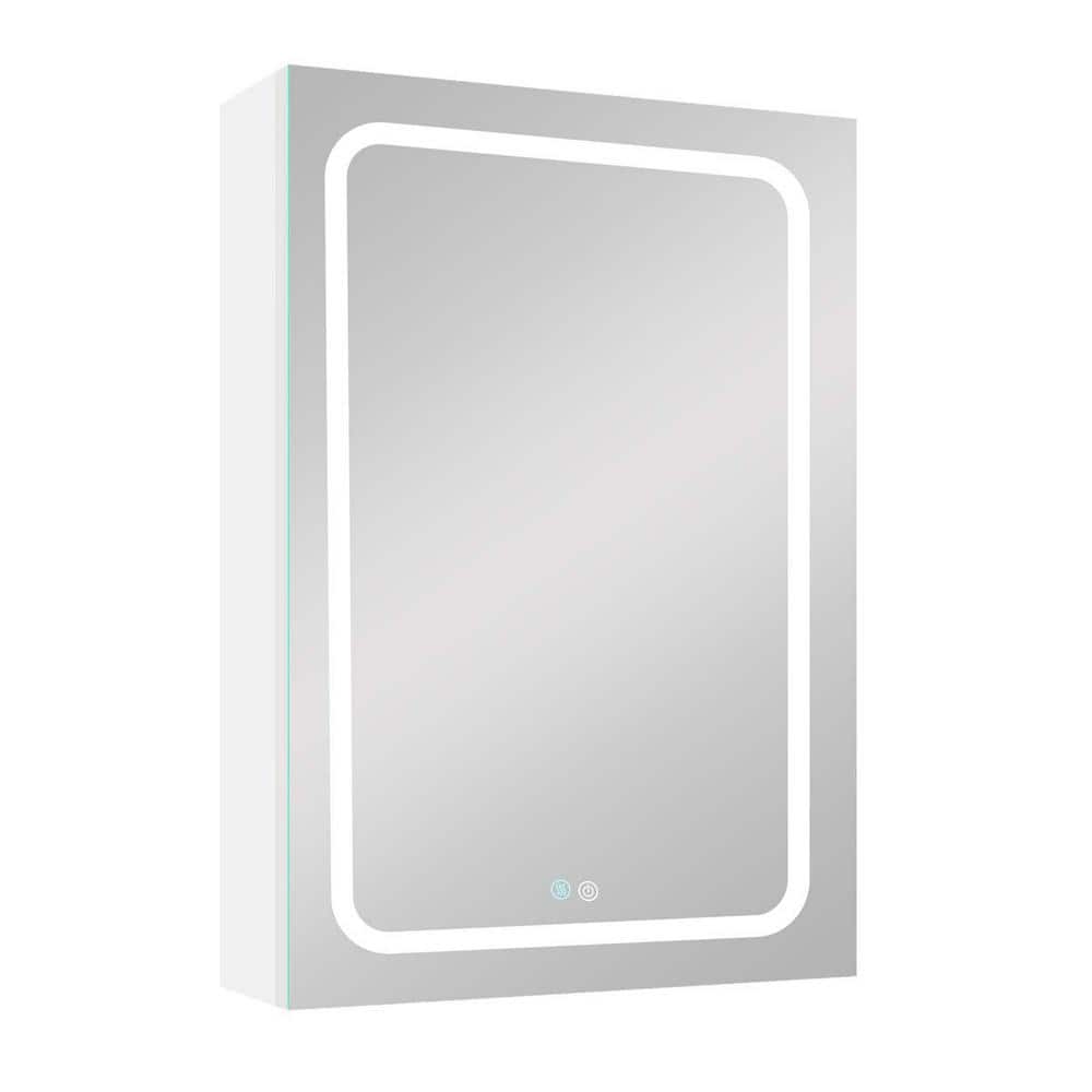 20 in. W x 30 in. H Rectangular White Aluminum Surface Mount Medicine Cabin