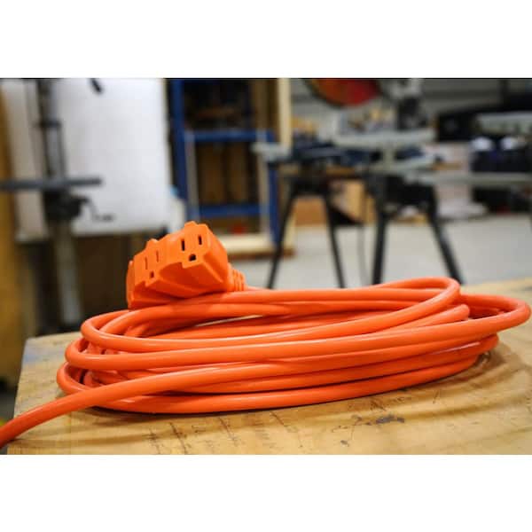30 ft. 16/3 Retractable Metal Cord Reel with 13-Watt Fluorescent Light