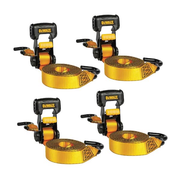 1.25 in. x 16 ft. Ratchet Tie-Down Straps 3000 lbs. Break Strength (4-Pack)