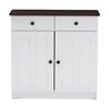 Baxton Studio Lauren Contemporary 30.42 in. H x 31.2 in. W White Wood Kitchen Storage Cabinet 28862-6522-HD
