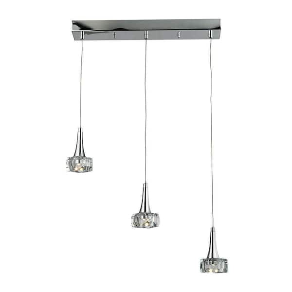 Titan Lighting Alea 3-Light Polished Chrome Pendant
