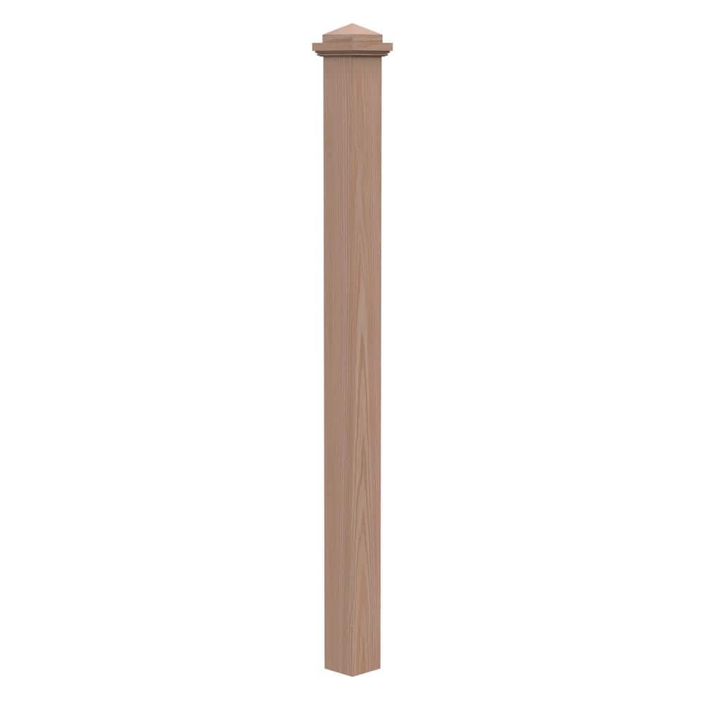 EVERMARK Stair Parts 4075 56 in. x 3-1/2 in. Unfinished Red Oak Square ...