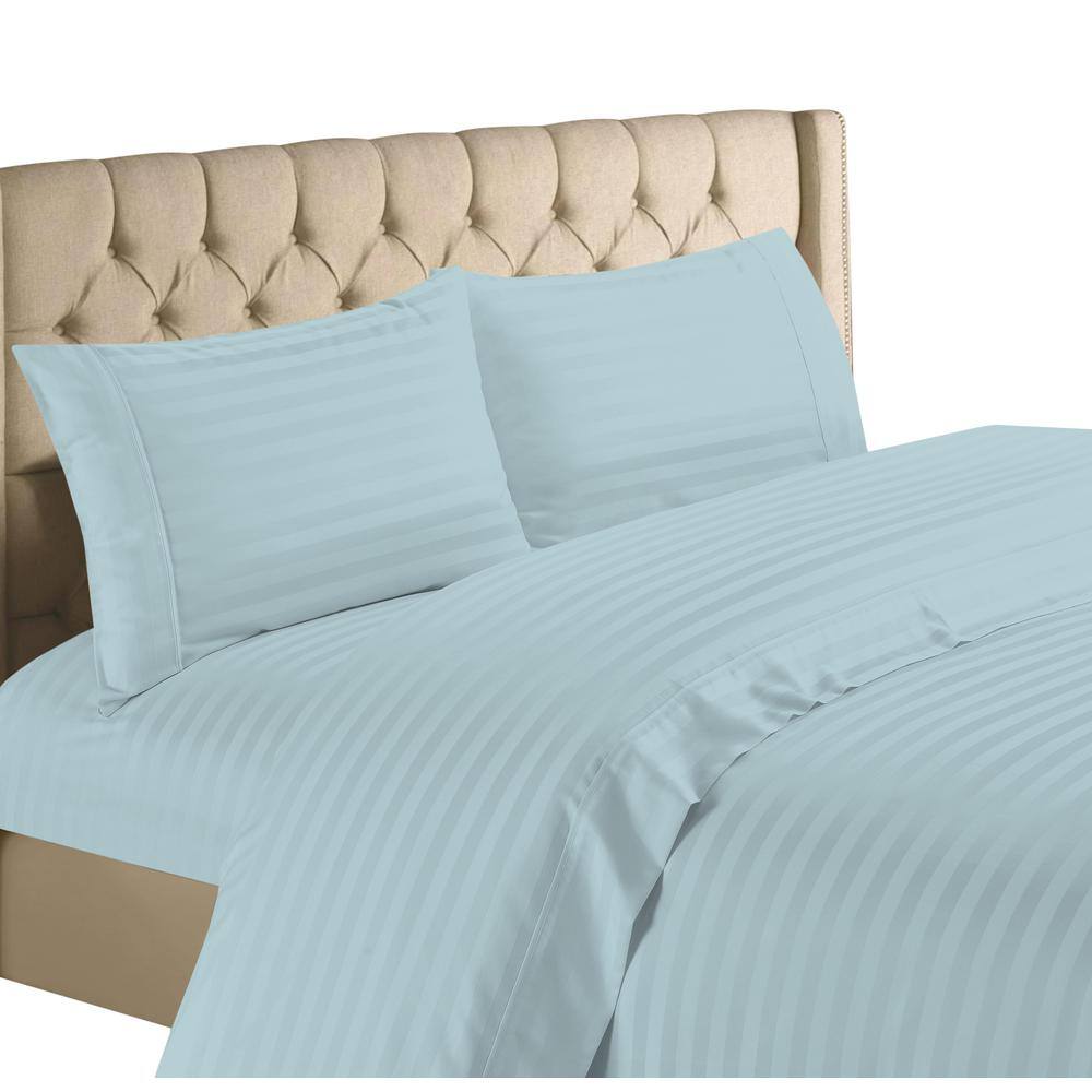 Amazing Bedding Items 1200 TC Select Deep Pocket & Item Sky Blue Stripe AU Sizes 