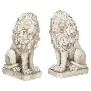 Mansfield Manor Lion Sentinel Left and Right Statue Set (2-Piece)
