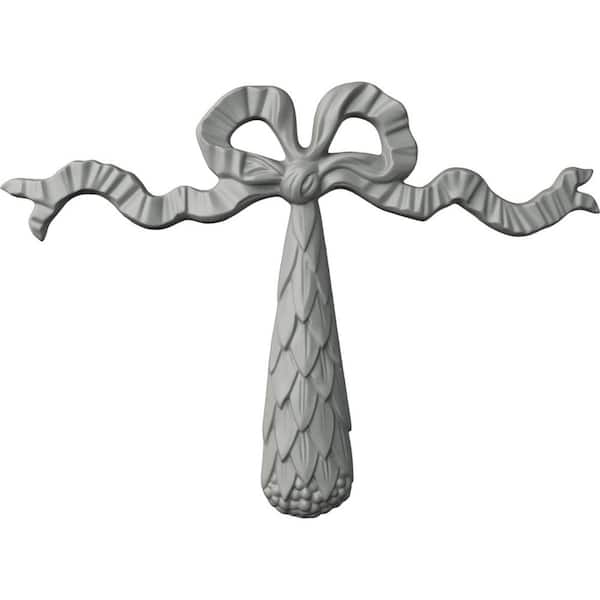 Ekena Millwork 21-1/8 in. x 15-3/8 in. x 1-1/8 in. Polyurethane Dublin Ribbon Drop Onlay