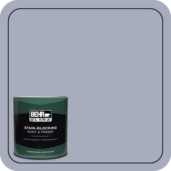 BEHR ULTRA 1 qt. #ICC-55 Hydrangea Blossom Semi-Gloss Enamel Exterior Paint & Primer
