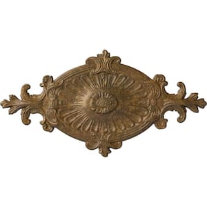 23-1/2 in. W x 12-1/4 in. H x 1-1/2 in. Quentin Urethane Ceiling Medallion, Rubbed Bronze