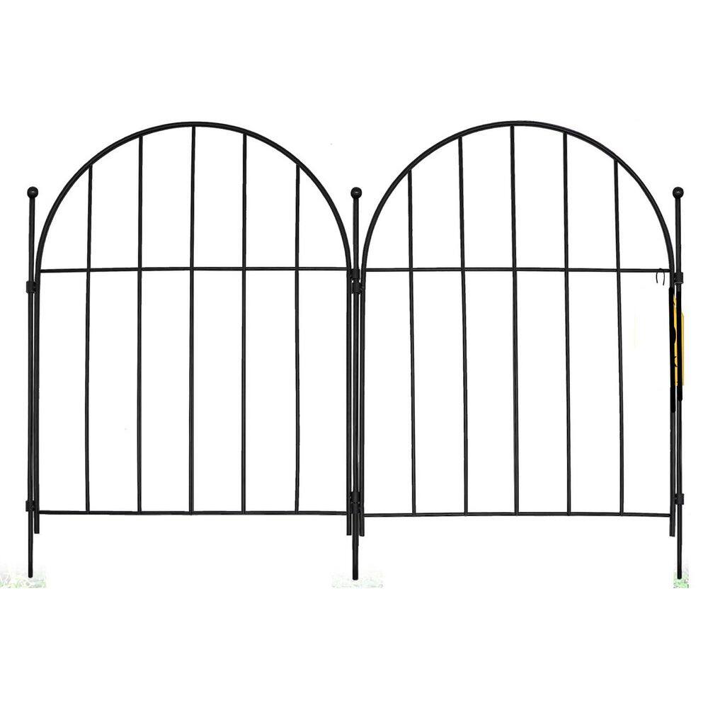 11 ft. (L) x 17 in. (H) Metal Garden Fence No Dig Fence Heavy Duty Rustproof Arched Wire Border Panel Black (10-Pack) price history on PriceWatchPro