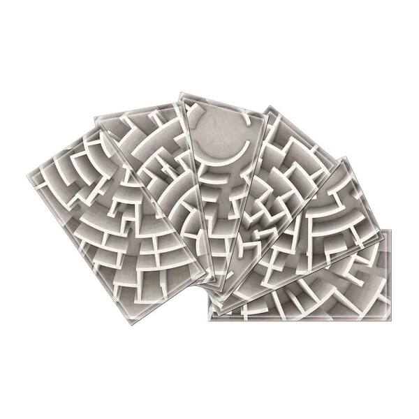 Upscale Designs 3 in. x 6 in. x 6 mm Upscale Designs Crystal Glass Mosaic Wall Tile ( 7.8 sq.ft. / Case)