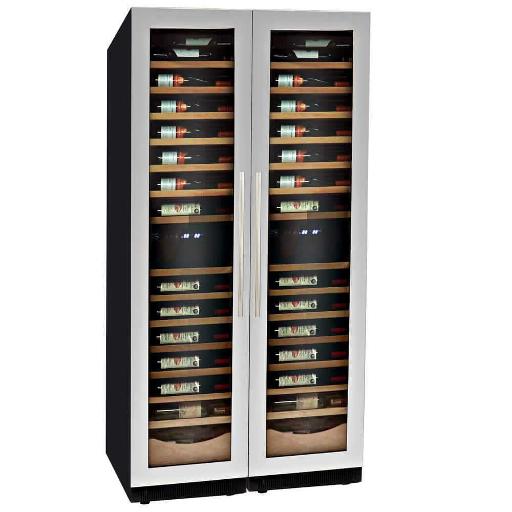 KENMORE Elite Digital Control 222 Bottle Wine Cellar Cooling Unit Bundle in Stainless Steel With Vibration free operation