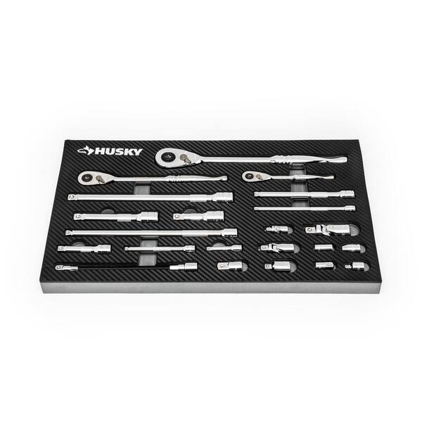 Husky 1/4 in., 3/8 in. and 1/2 in. Drive 144-Position Ratchet