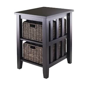 Morris Side Table with 2 Foldable Baskets