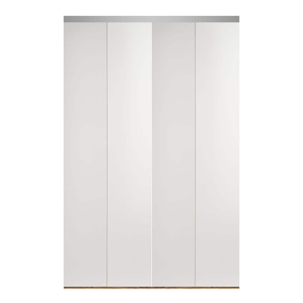 96" x 60" White Primed MDF Bi-Fold Closet Door