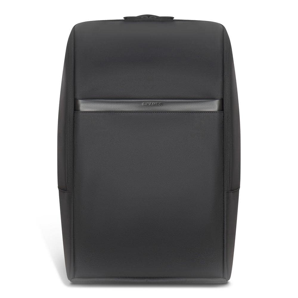 CHAMPS Onyx Collection 18.5 in., Black Nylon Tech Backpack with