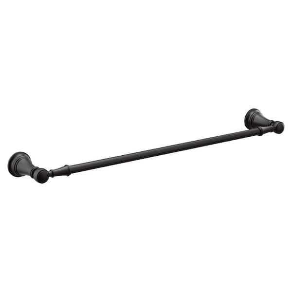 Weymouth 24 in. Wall Mounted Single Towel Bar in Matte Black